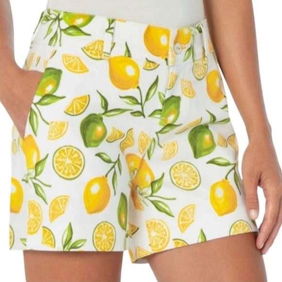 ISAAC MIZRAHI WMN'S Sz 8 LOT, Bundle of 5 Pairs Summer Shorts Solid, Print Lemon - Picture 2 of 12